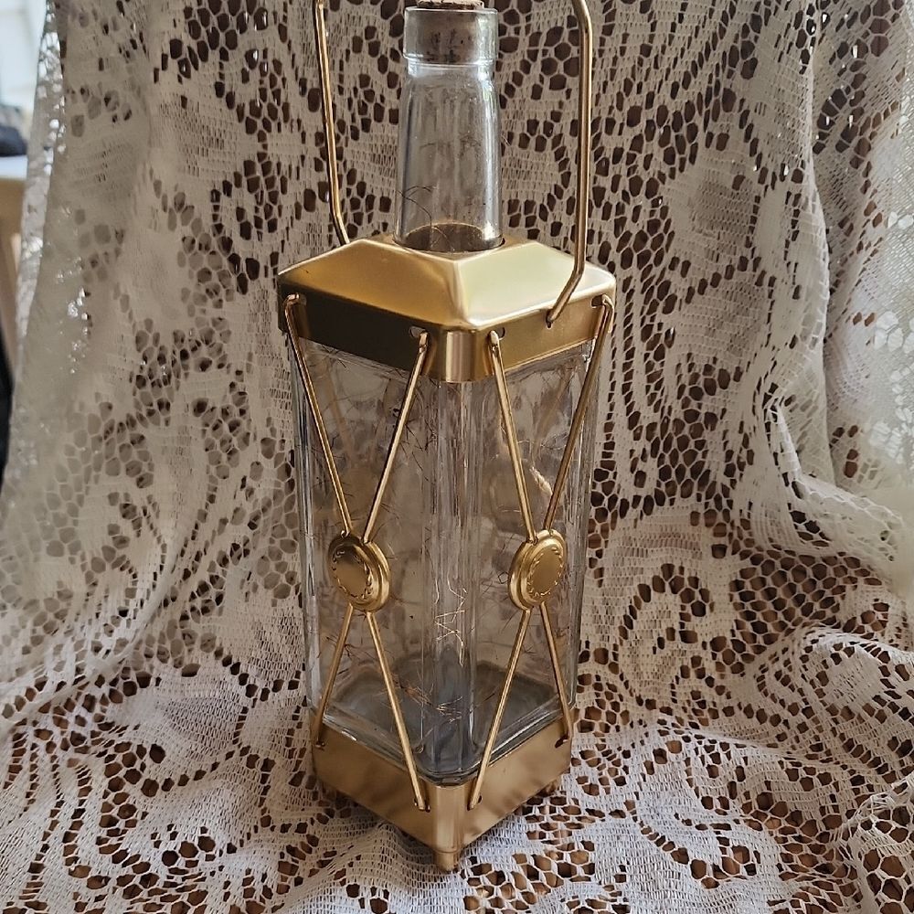 Vintage Swiss Harmony Inc. Music Box Bottle With Handle